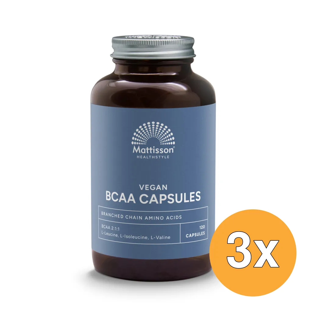 3x Mattisson Vegan Bcaa 2:1:1 (120 vega capsules)
