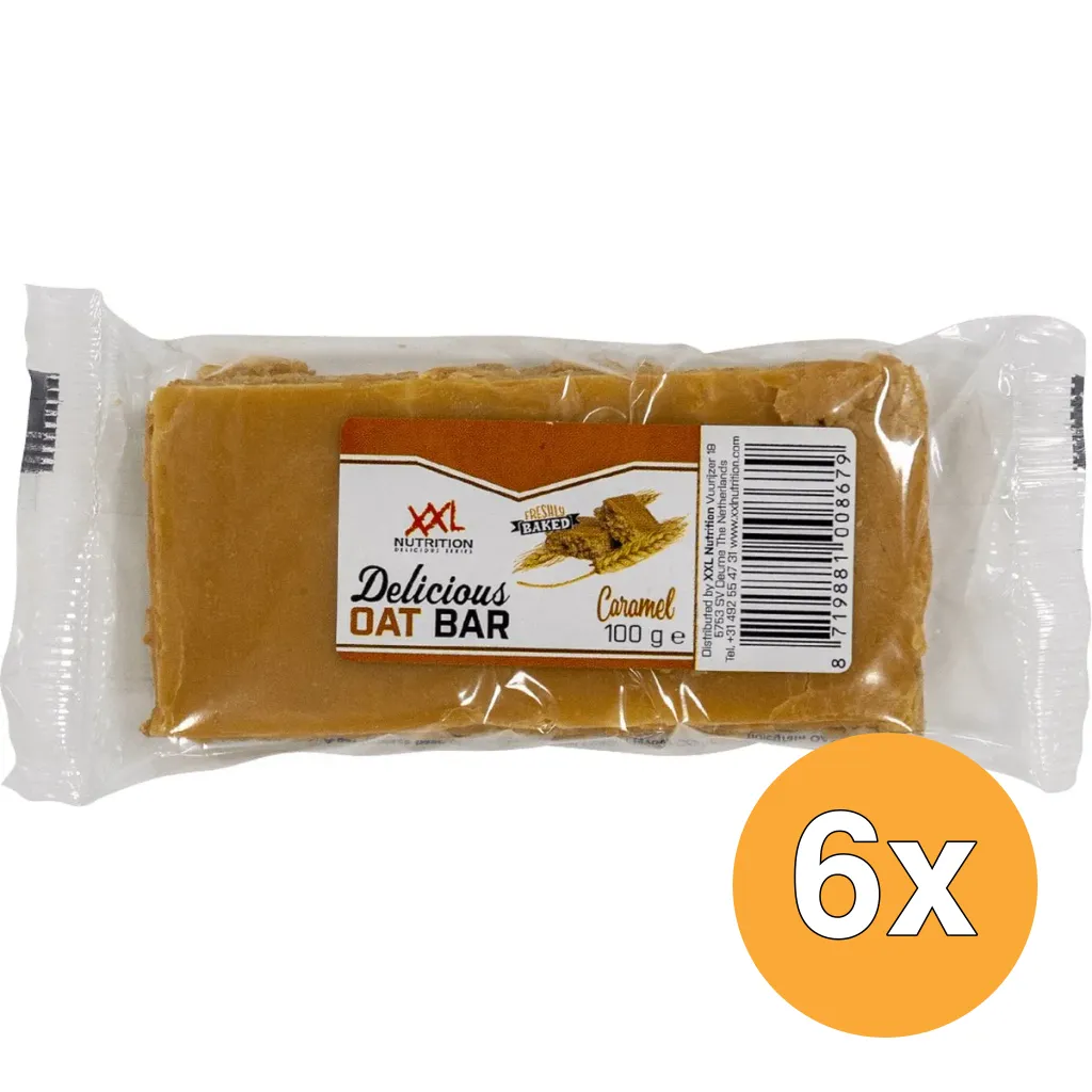 6x XXL Nutrition Delicious Oat Bar Caramel (100 gr)