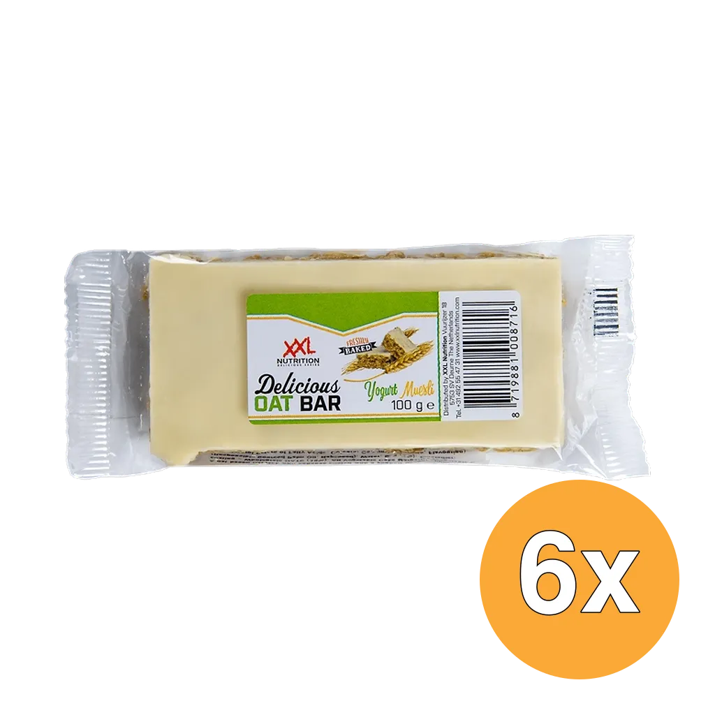 6x XXL Nutrition Delicious Oat Bar Yoghurt Muesli (100 gr)