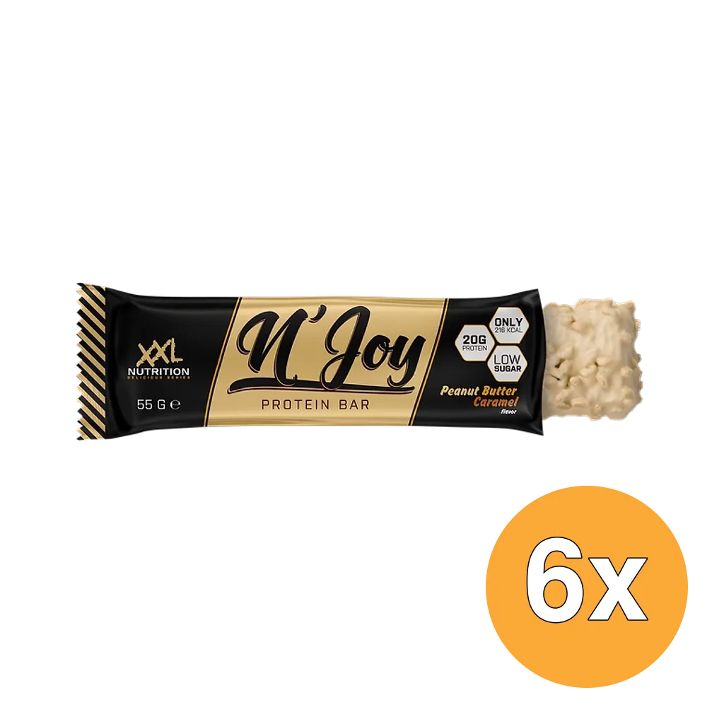 6x XXL Nutrition N'Joy Protein Bar Peanut Butter & Caramel (55 gr)