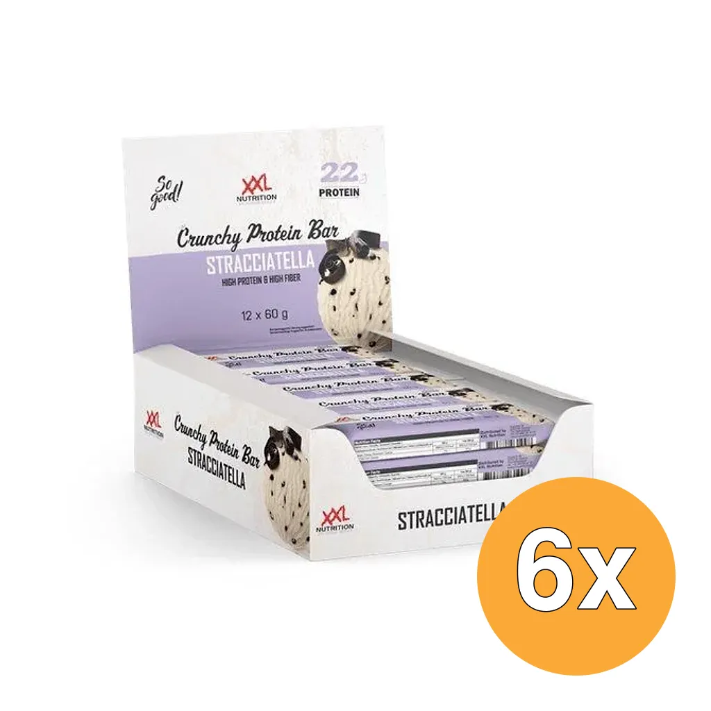 6x XXL Crunchy Protein Bar Stracciatella (60 gr)