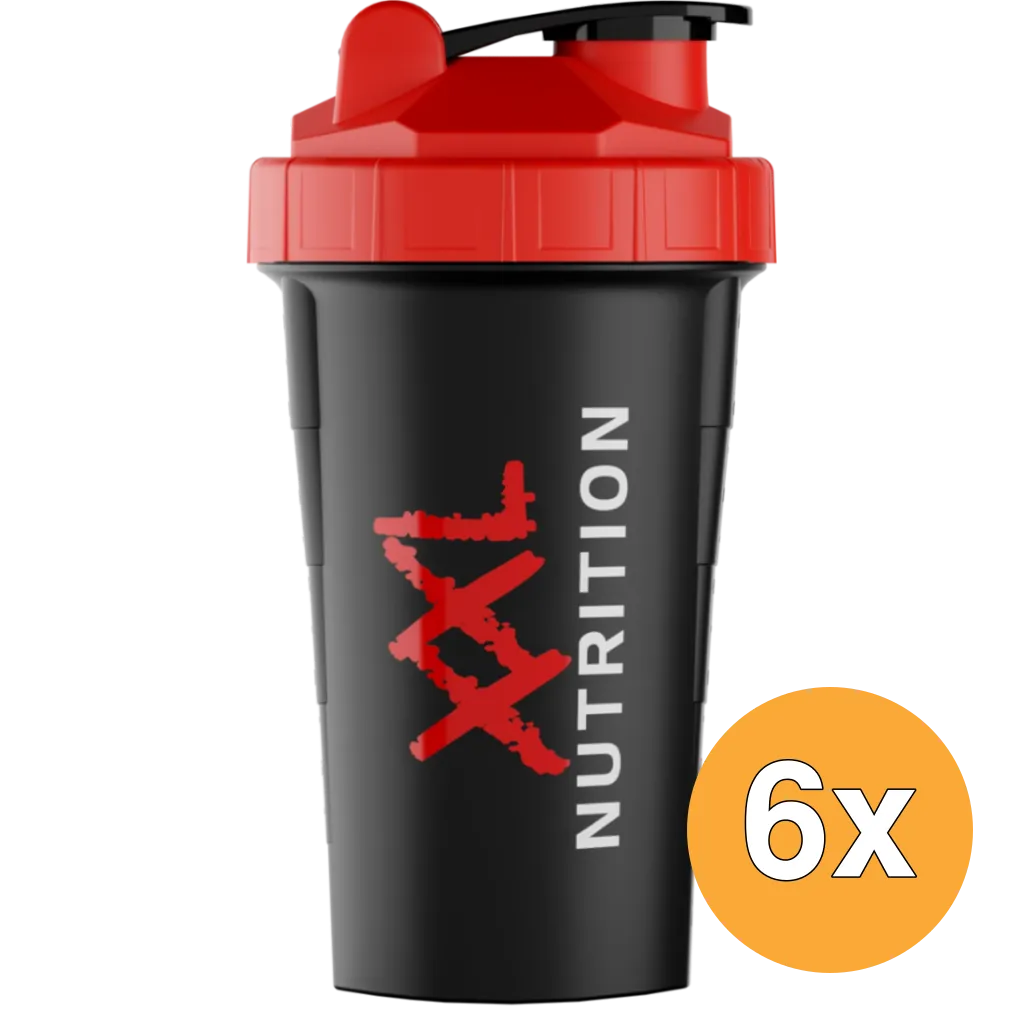 6x XXL Nutrition Shaker - Zwart (500 ml)