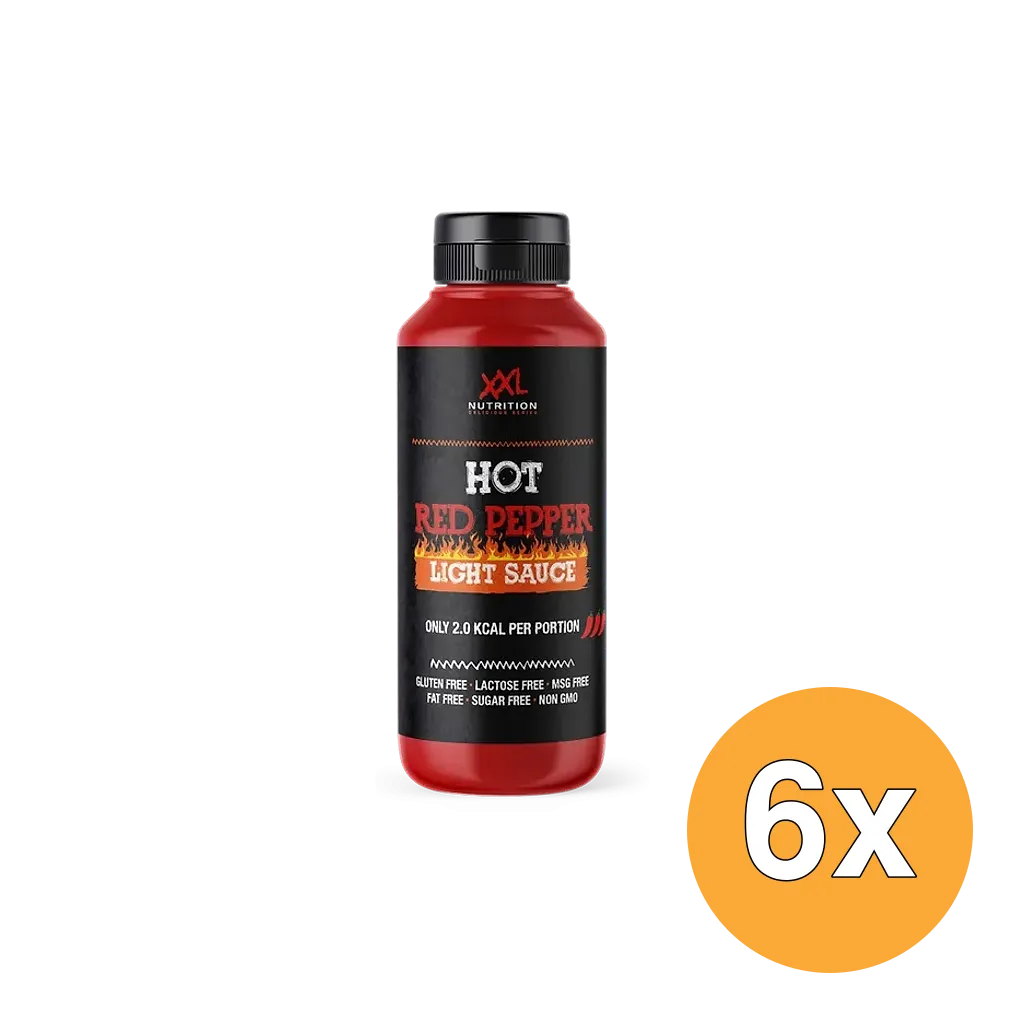 6x XXL Nutrition Light Saus - Hot Red Pepper (265 ml)
