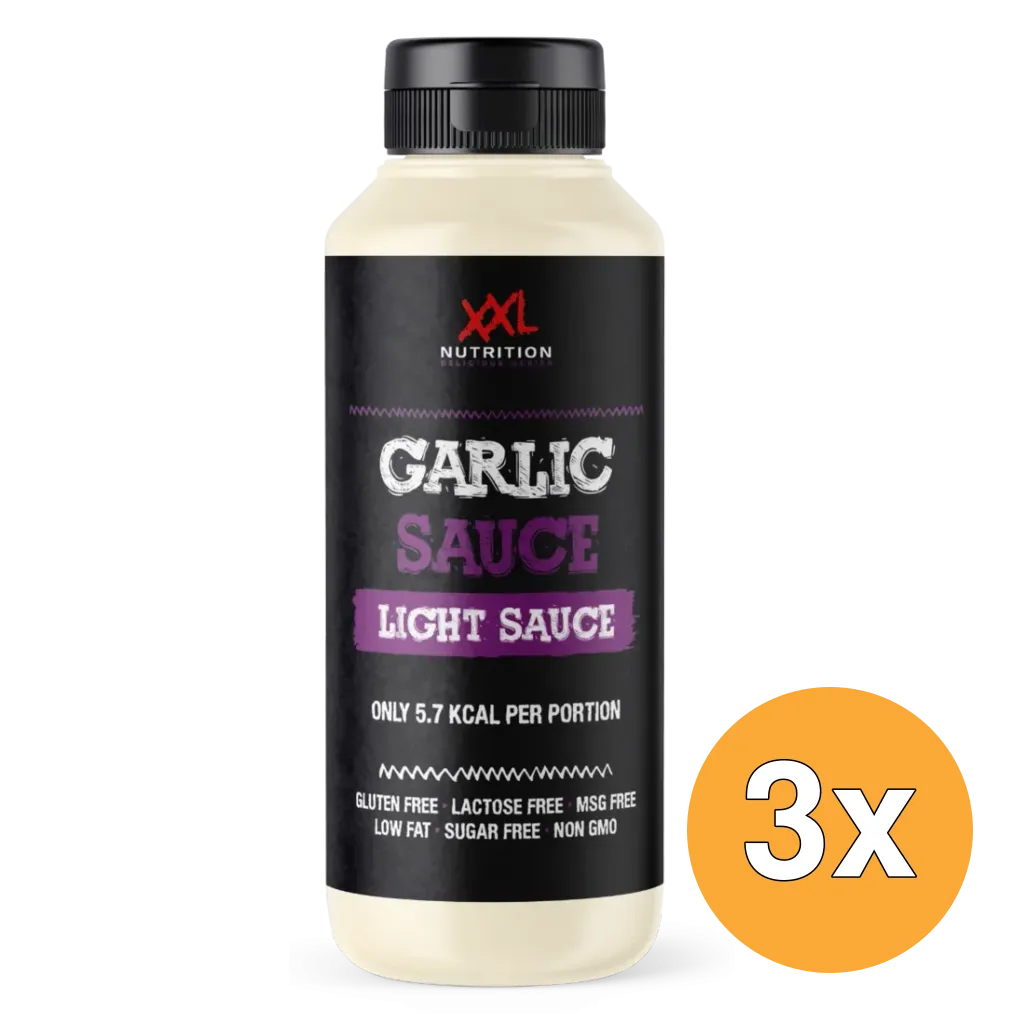 3x XXL Nutrition Light Saus - Garlic (960 ml)