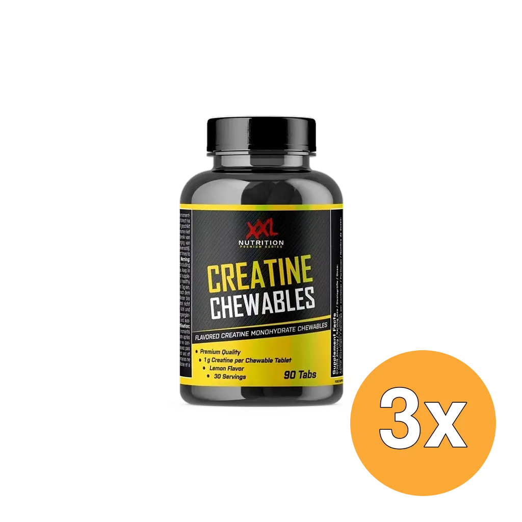3x XXL Nutrition Creatine Chewables (90 Tabletten)
