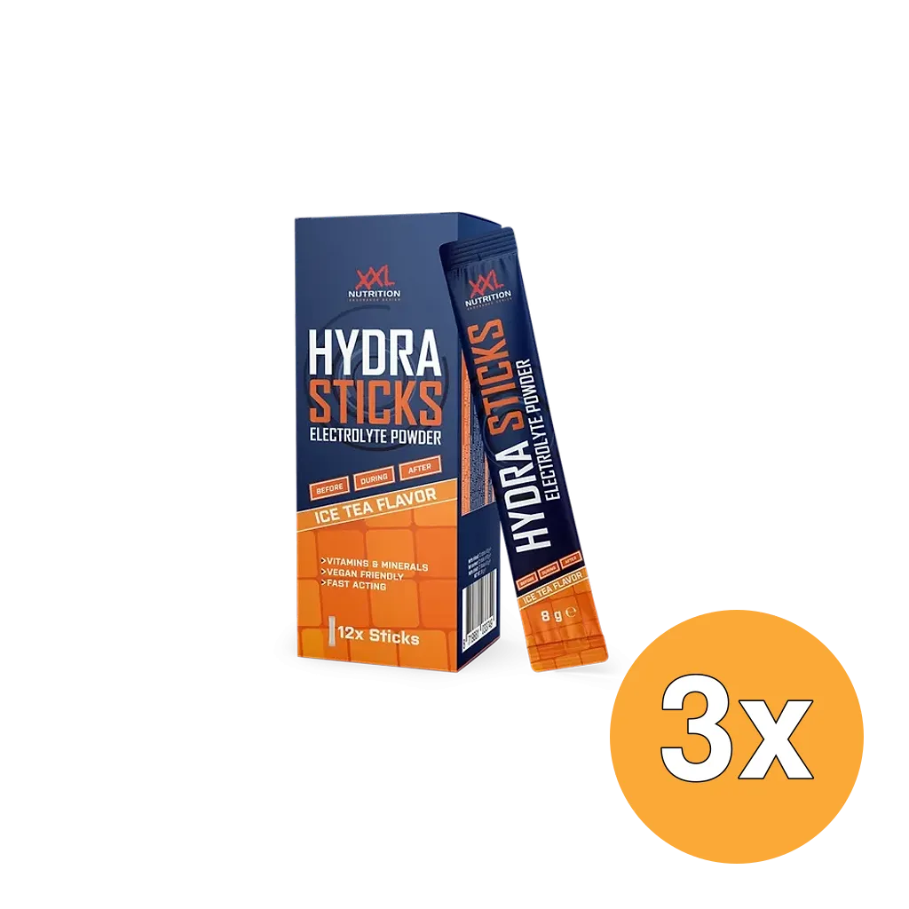 3x XXL Nutrition Hydra Sticks - Ice Tea (12 Pack)