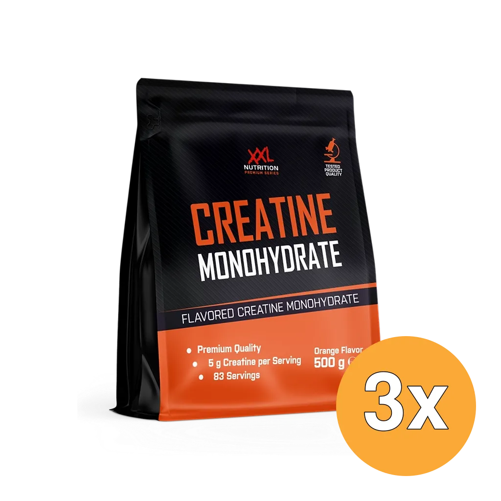 3x XXL Nutrition Creatine Monohydraat Orange (500 gr)
