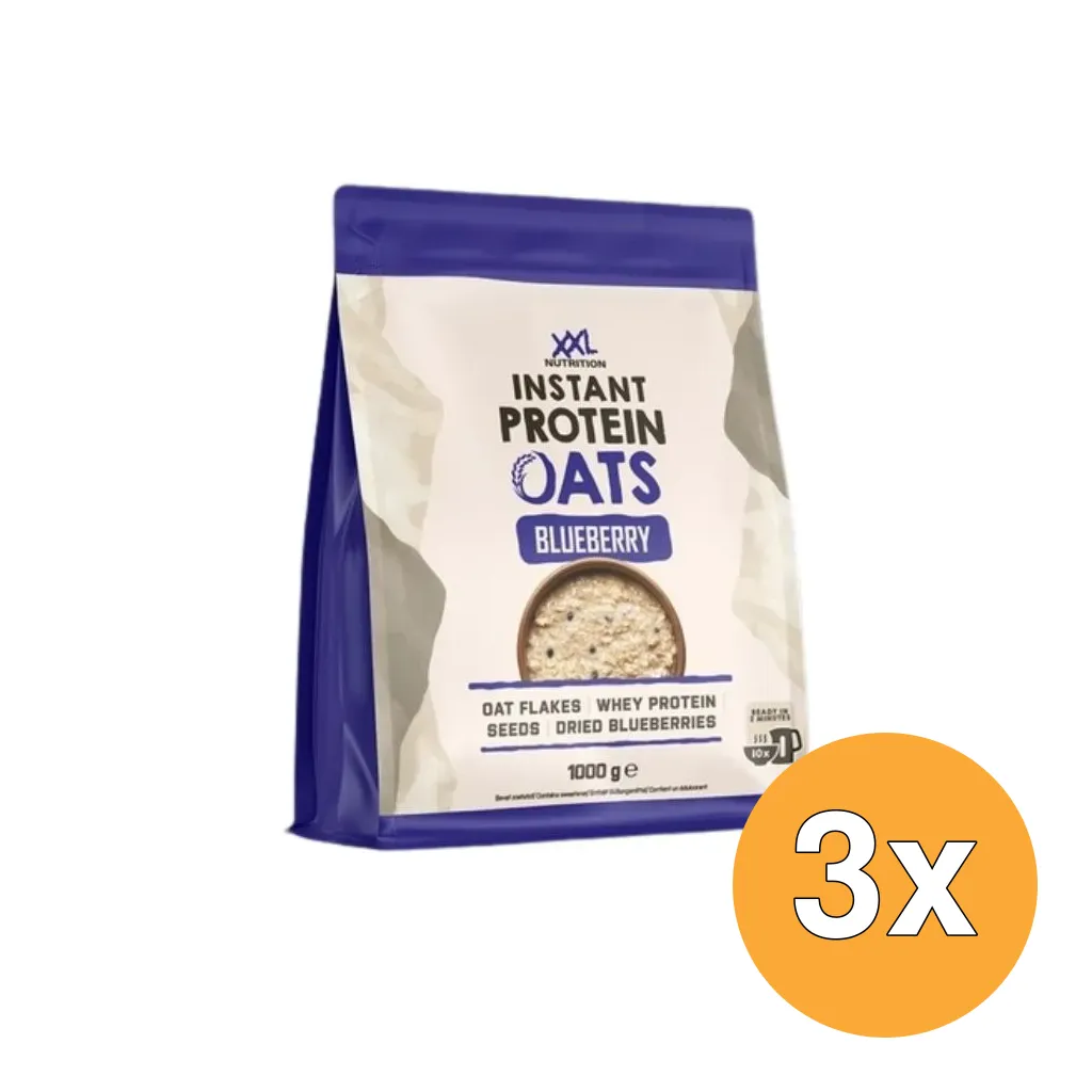 3x XXL Nutrition Instant Protein Oats Blauwe Bessen (1000 gr)