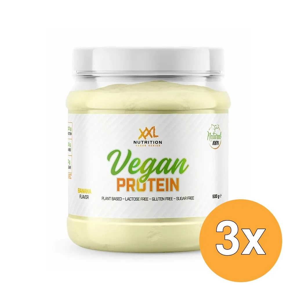 3x XXL Nutrition Vegan Protein Banaan (500 gr)