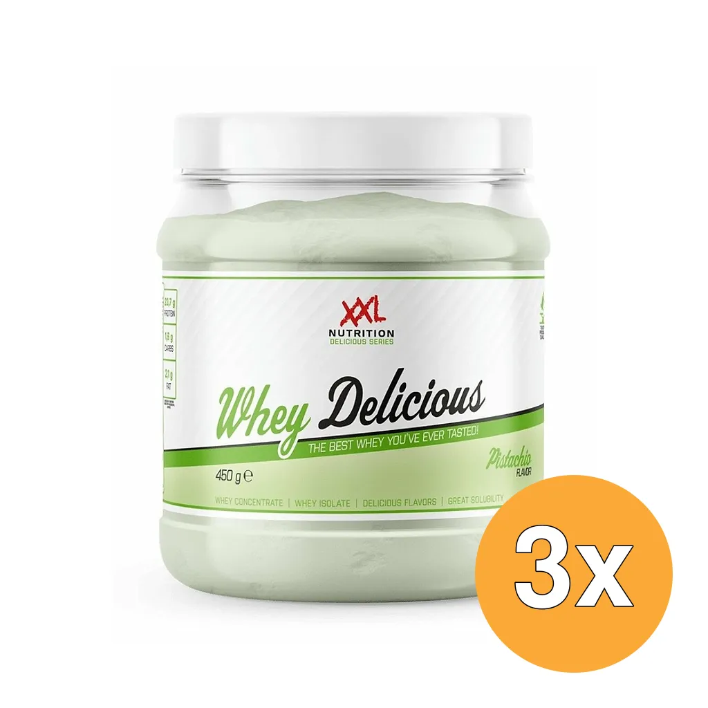 3x XXL Nutrition Whey Delicious Pistache (450 gr)