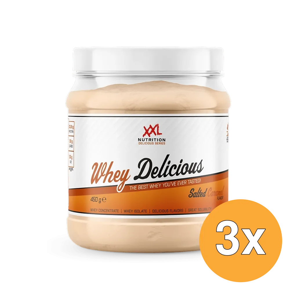 3x XXL Nutrition Whey Delicious Salted Caramel (450 gr)