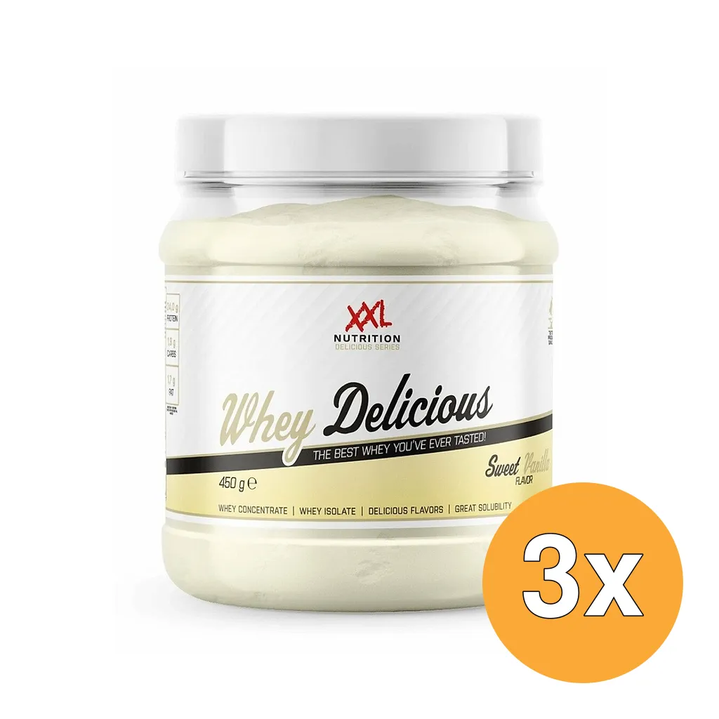 3x XXL Nutrition Whey Delicious Sweet Vanilla (450 gr)