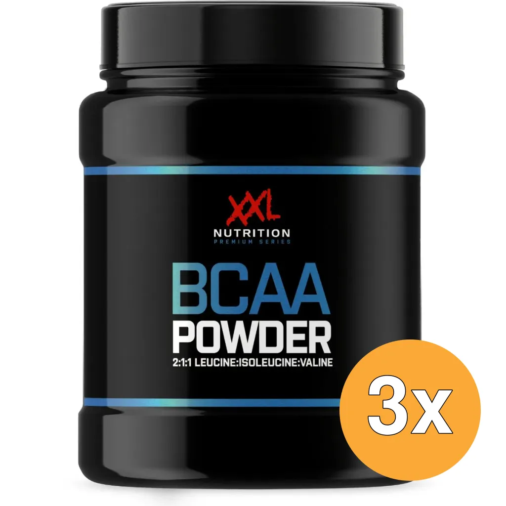 3x XXL Nutrition BCAA Poeder Raspberry (500 gr)