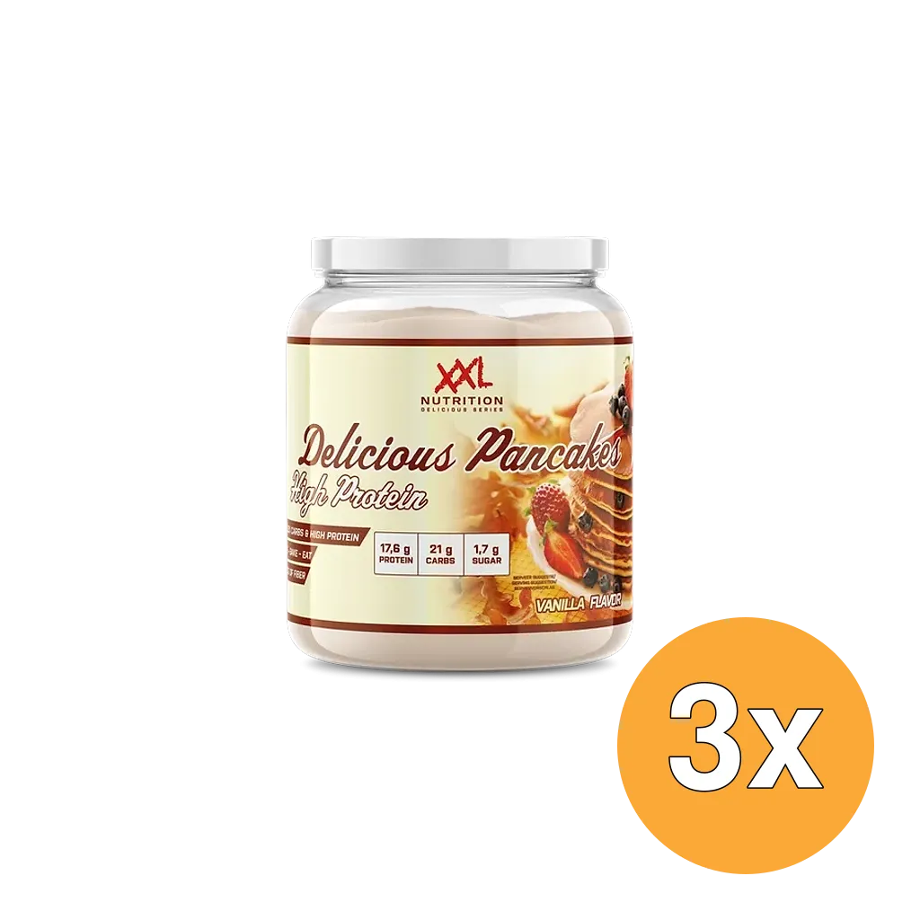 3x XXL Nutrition Delicious Protein Pancakes - Vanille (1000 gram)