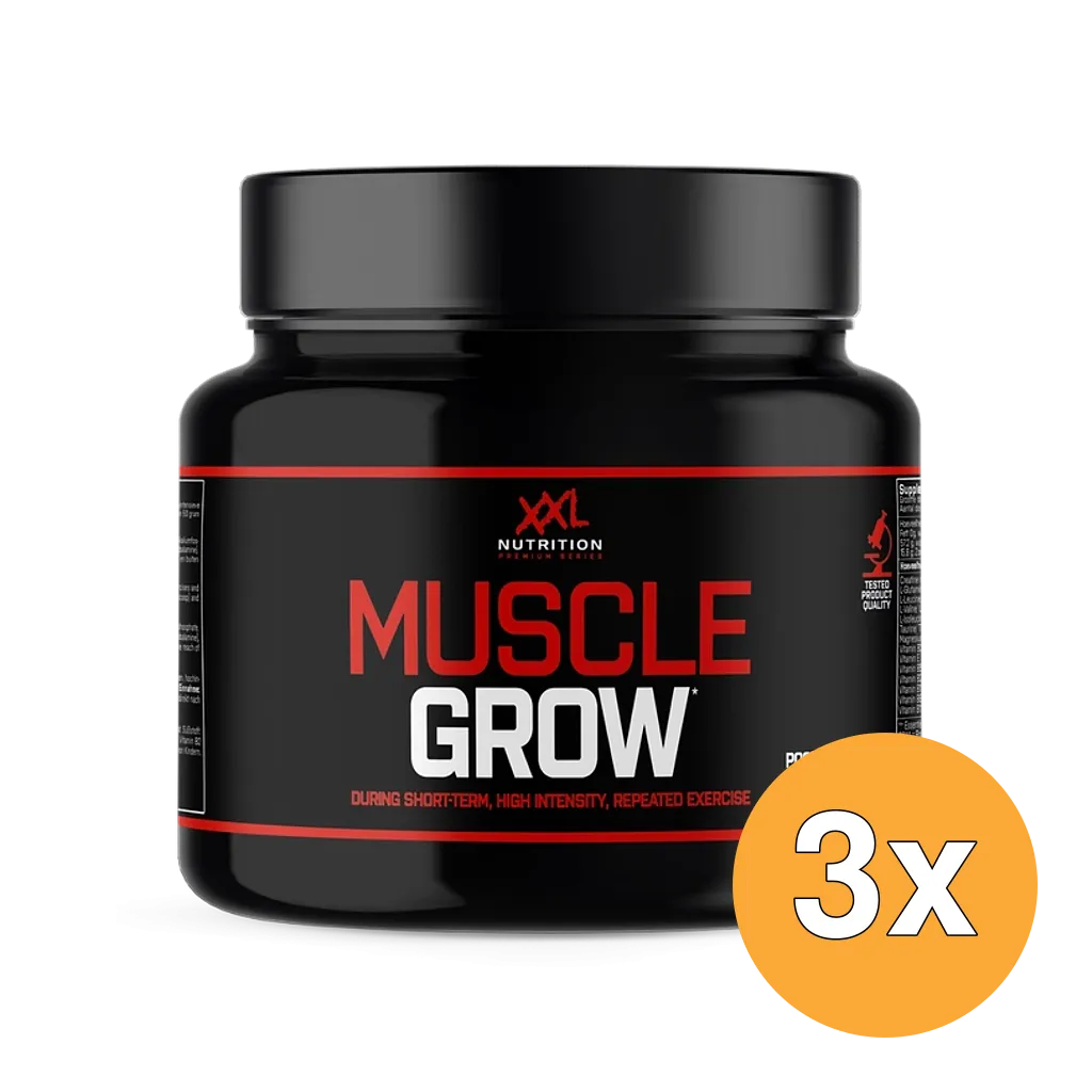 3x XXL Nutrition Muscle Grow Green Apple (1000 gr)