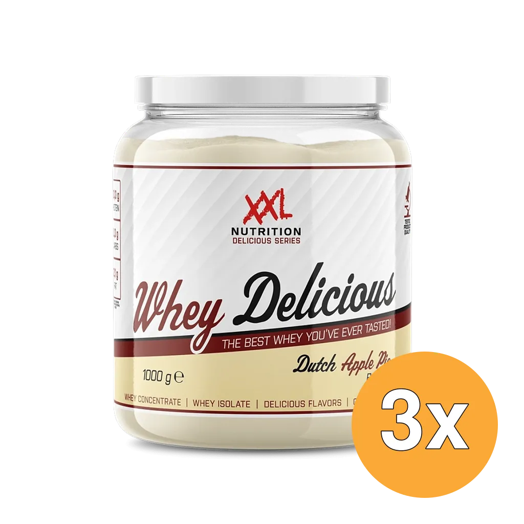 3x XXL Nutrition Whey Delicious Appeltaart (1000 gr)