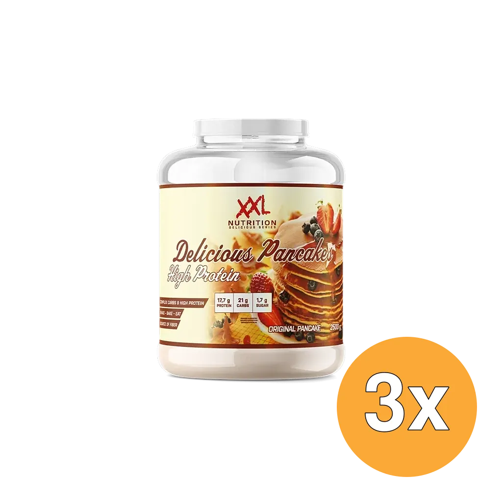 3x XXL Nutrition Delicious Protein Pancakes - Neutraal (2500 gram)