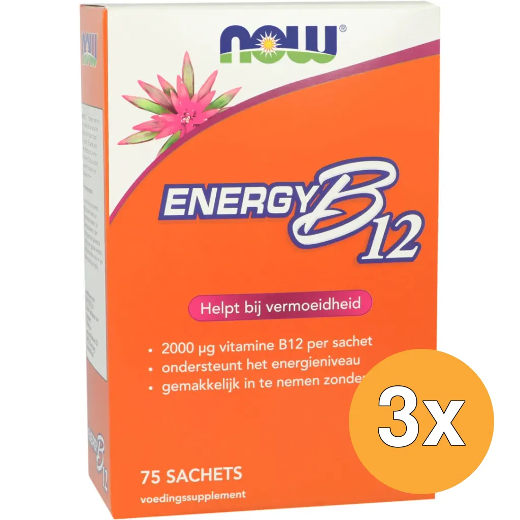 3x Now Energy B12 2000 Mcg (75 Zakjes)