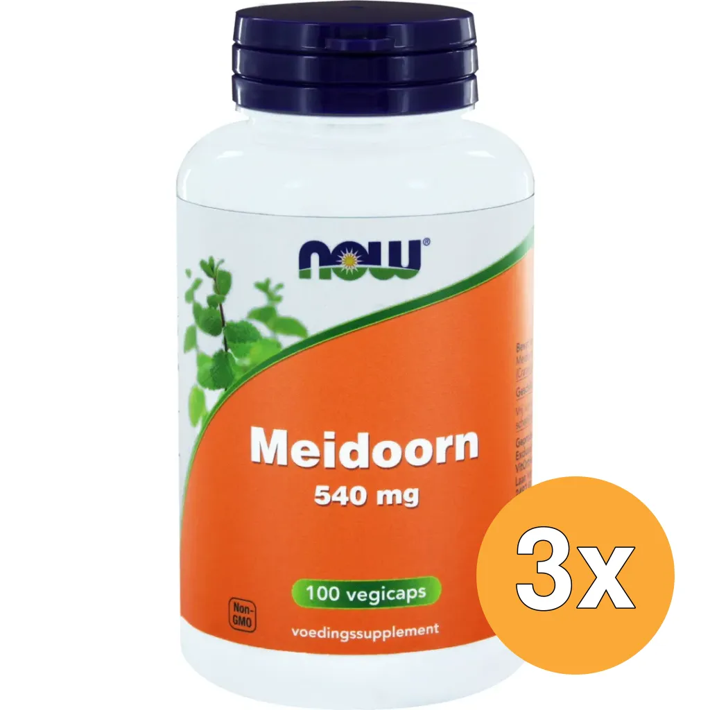 3x Now Meidoorn 540 mg (100 vega capsules)