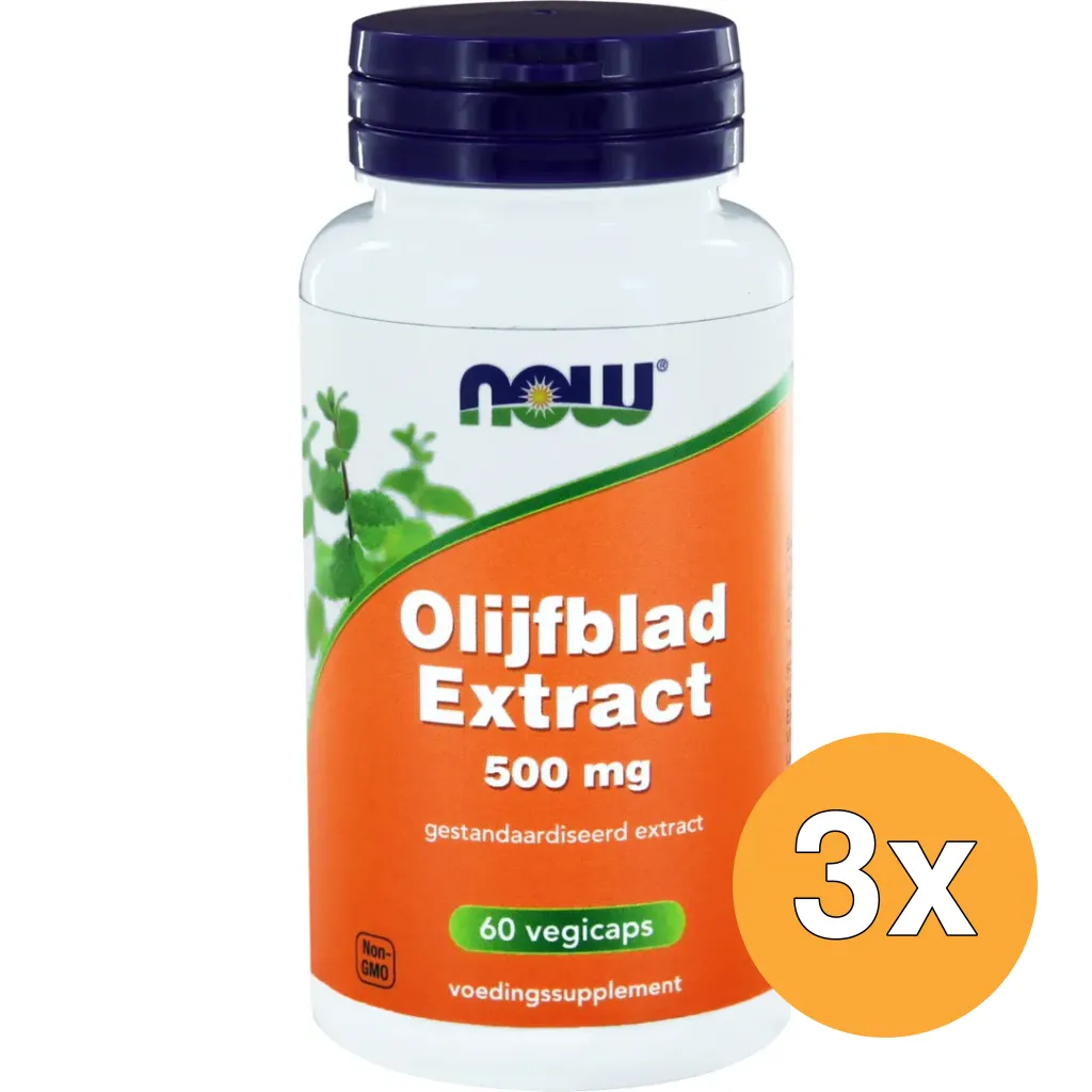 3x Now Olijfblad Extract 500 mg (60 vega capsules)