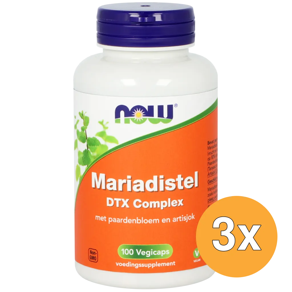 3x Now Mariadistel DTX Complex (100 vega capsules)