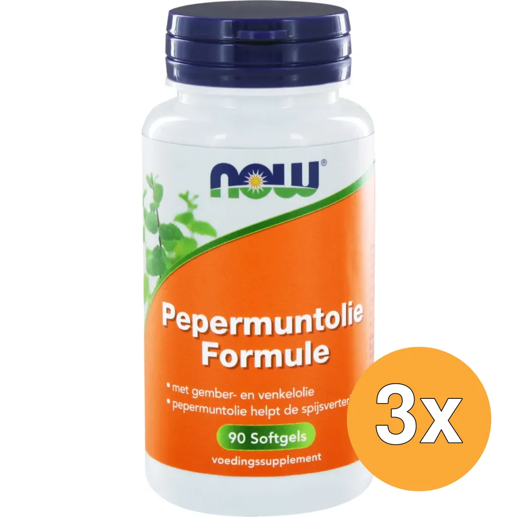 3x Now Pepermuntolie formule (90 softgels)