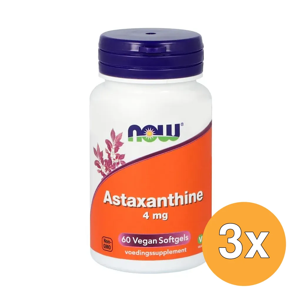 3x Now Astaxanthine 4Mg (60 softgels)