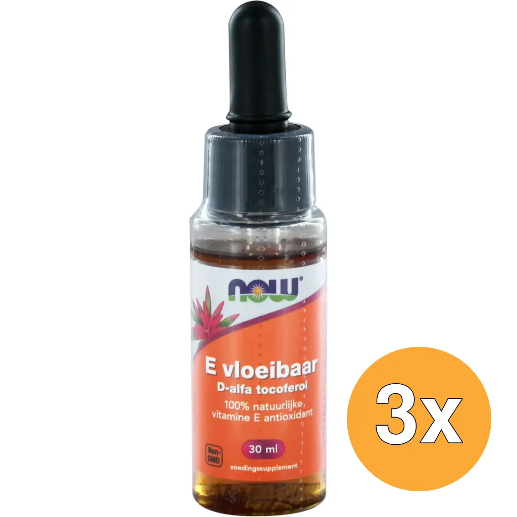 3x Now E-vloeibaar d-alfa tocoferol (30 ml)