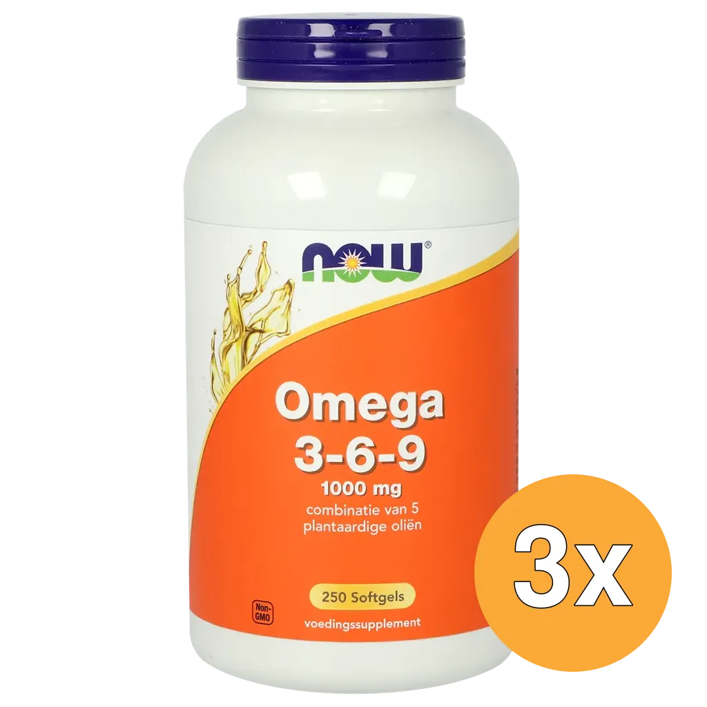 3x Now Omega 3-6-9 1000Mg (250 softgels)