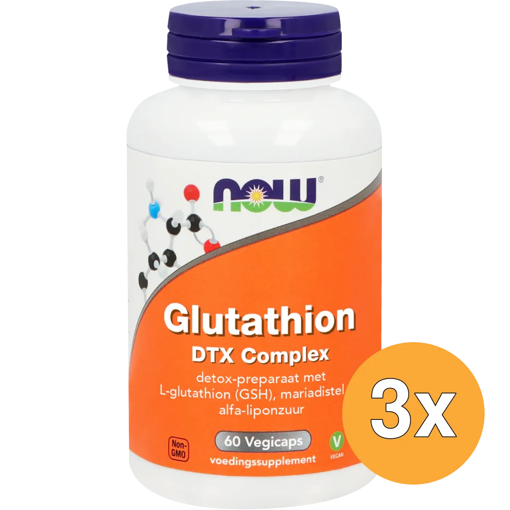 3x Now Glutathion DTX Complex (60 vega capsules)