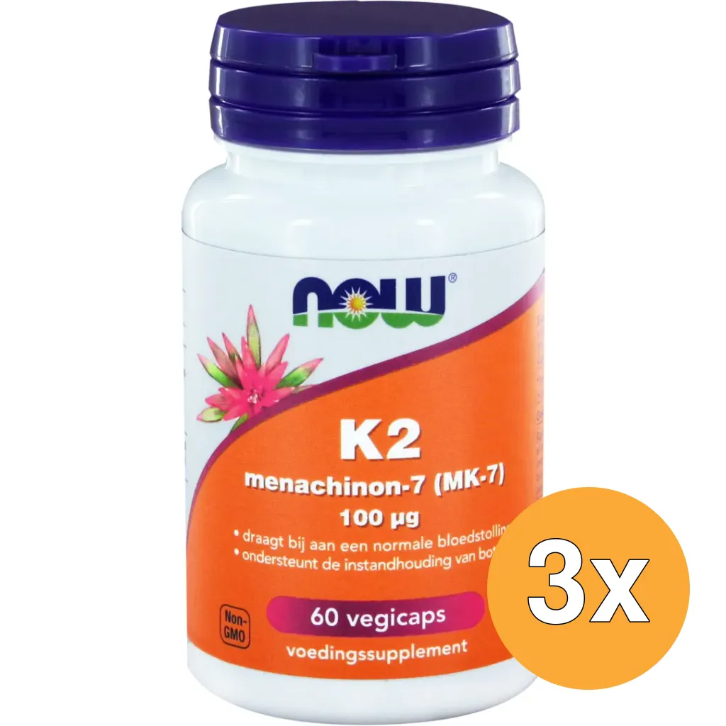 3x Now K2 Menachinon-7 (60 vega capsules)