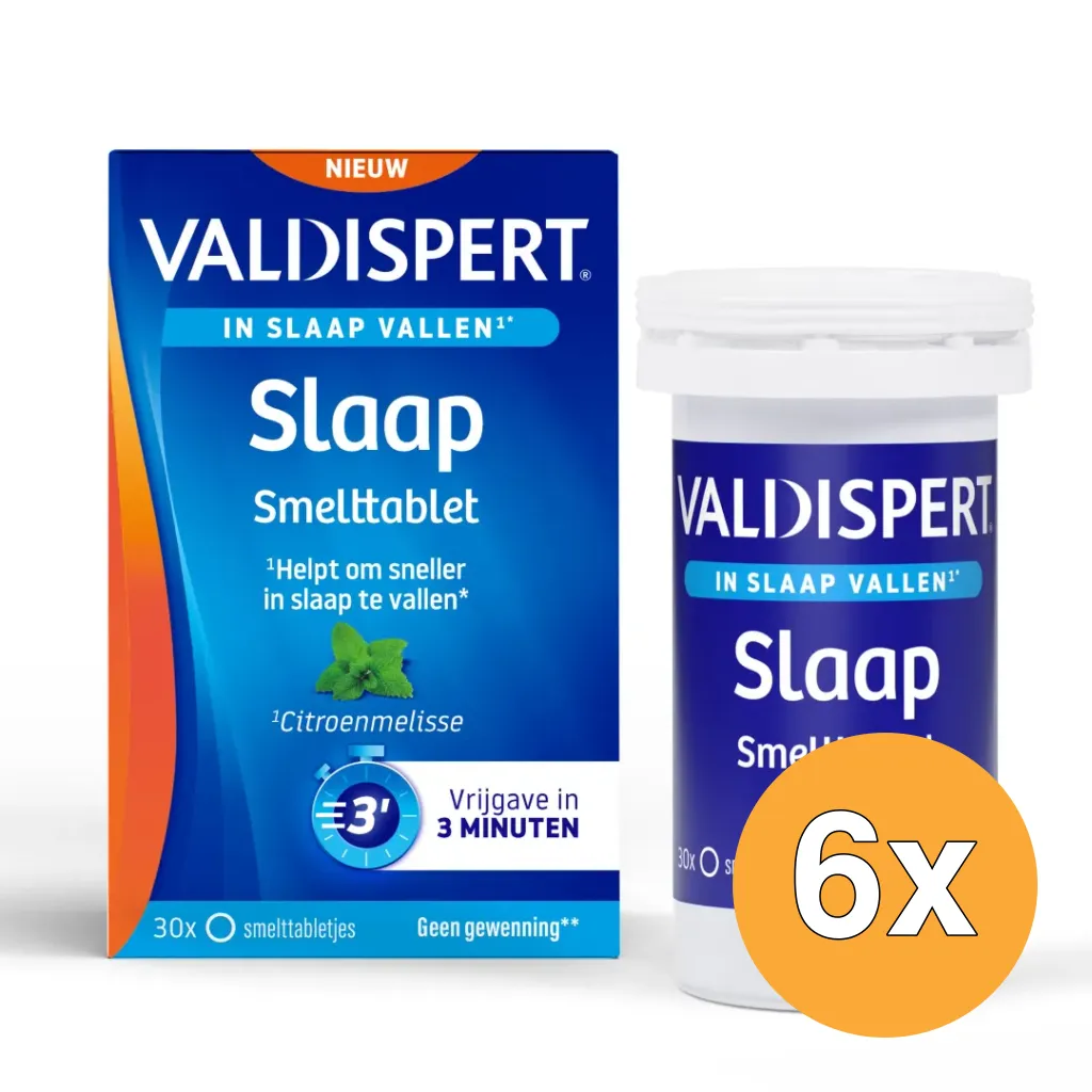 6x Valdispert Slaap Smelttablet (30 Tabletten)