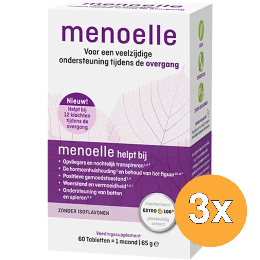 3x Menoelle Overgang (60 tabletten)