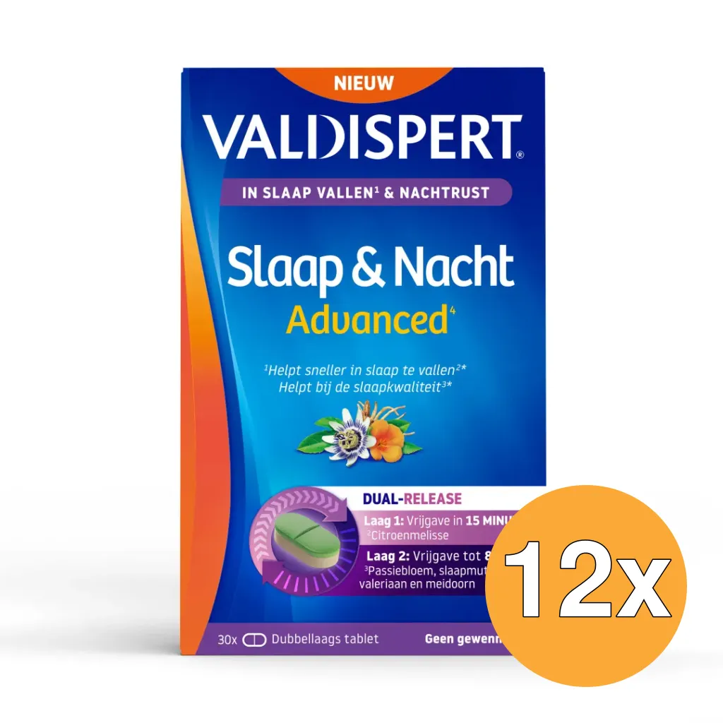 12x Valdispert Slaap & Nacht Advanced (30 Tabletten)