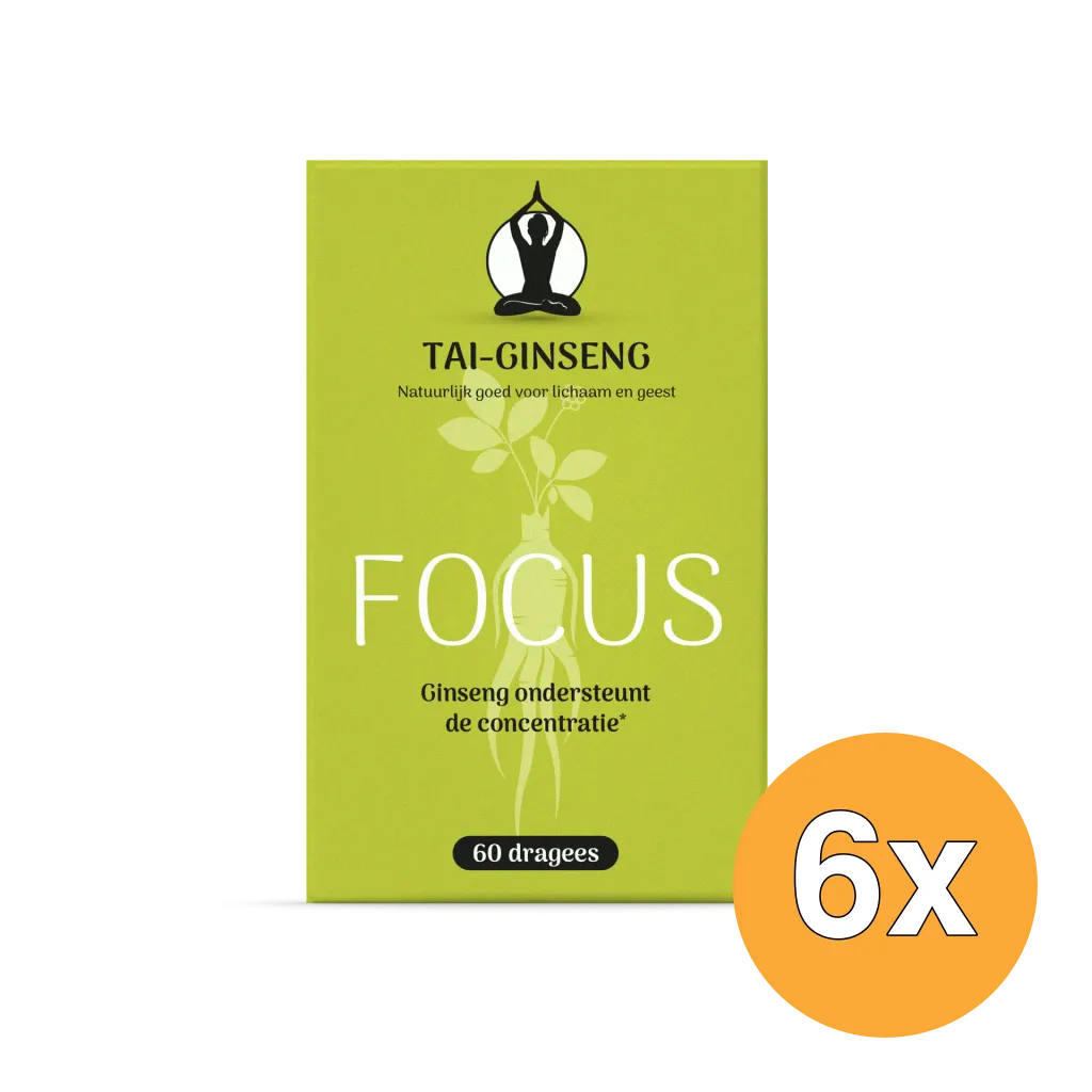 6x Tai-Ginseng Focus dragees (60 stuks)