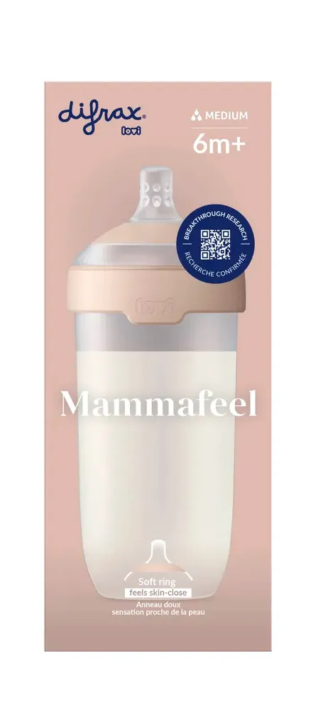 Difrax Lovi Mammafeel Babyfles 330 ml (1 stuk)