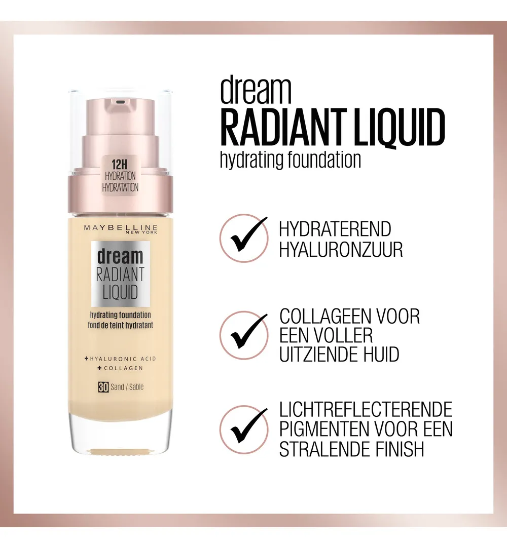 Maybelline New York Dream Satin Liquid Sandy Beige 030 (1 stuk) - image 2
