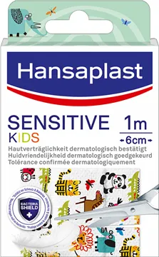 Hansaplast Sensitive kids 1m x 6 cm (1 stuk)