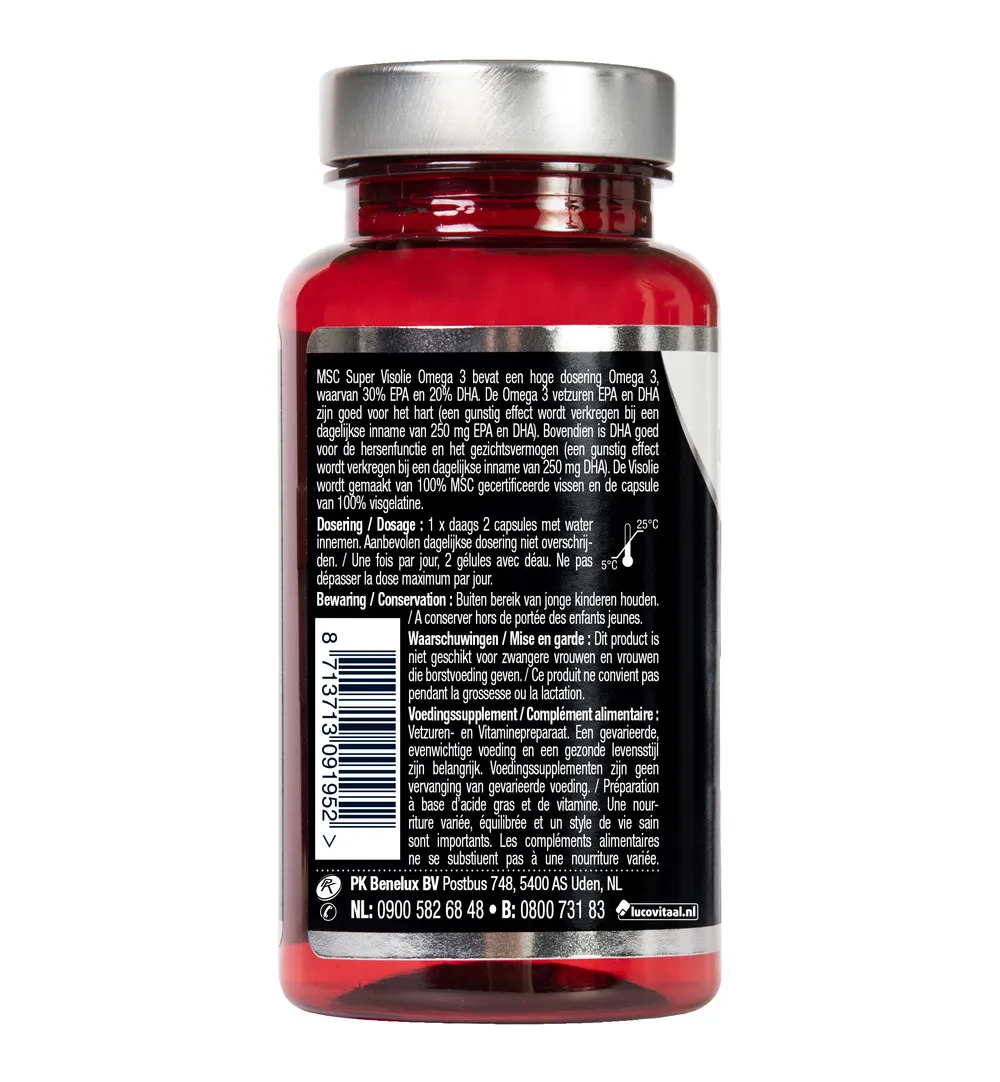 Lucovitaal Msc Visolie Omega 3 (60 capsules) - image 3