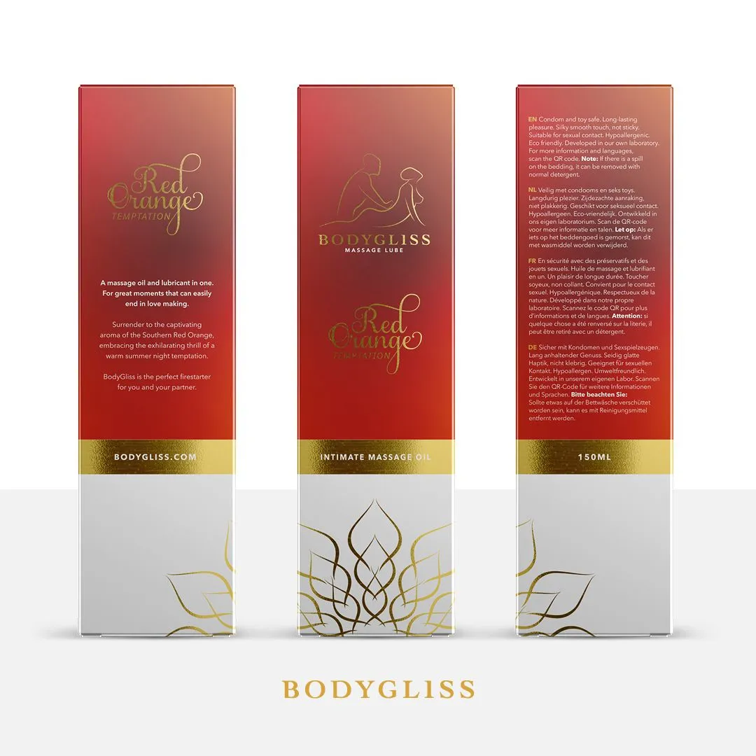 BodyGliss Silky soft massageolie red orange (150 ml) - image 2