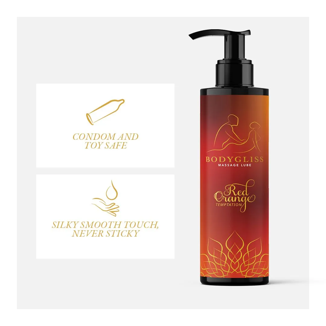 BodyGliss Silky soft massageolie red orange (150 ml) - image 4