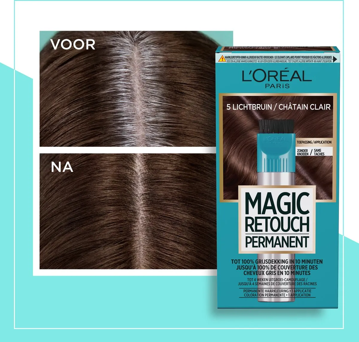 L'Oréal Paris Magic Retouch Nr. 5 Bruin (1 stuk)