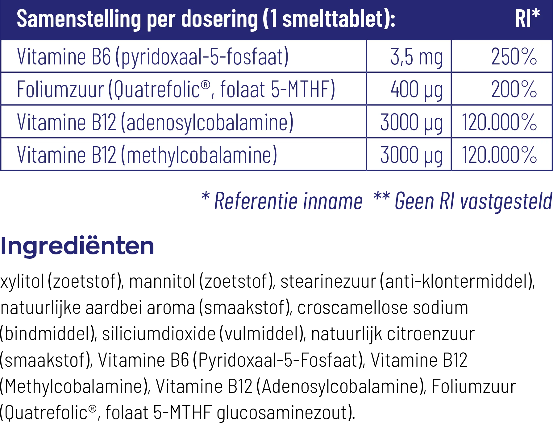 Vitakruid B12 Combi 6.000® met Actief Folaat Vitamine (120 smelttabletten) - image 4