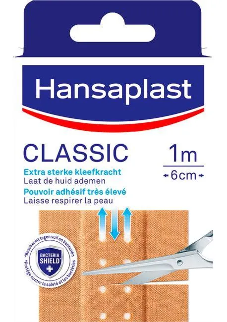 Hansaplast Classic 1m x 6 cm (1 stuk)