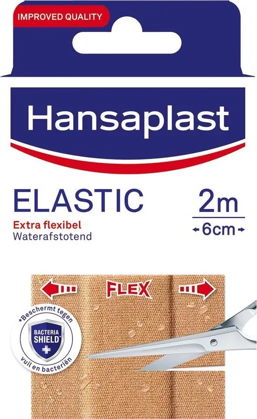 Hansaplast Elastic 2m x 6 cm (1 stuk)