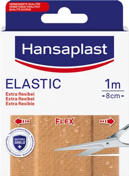 Hansaplast Elastic 1m x 8 cm (1 stuk)