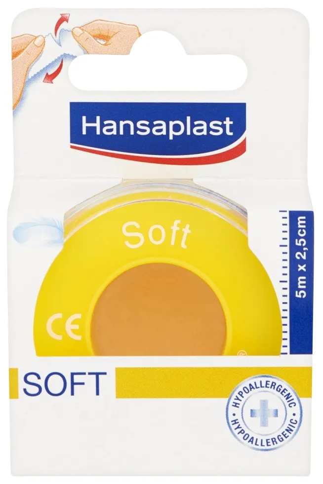 Hansaplast Hechtpleister soft 5m x 2.5 cm (1 stuk)