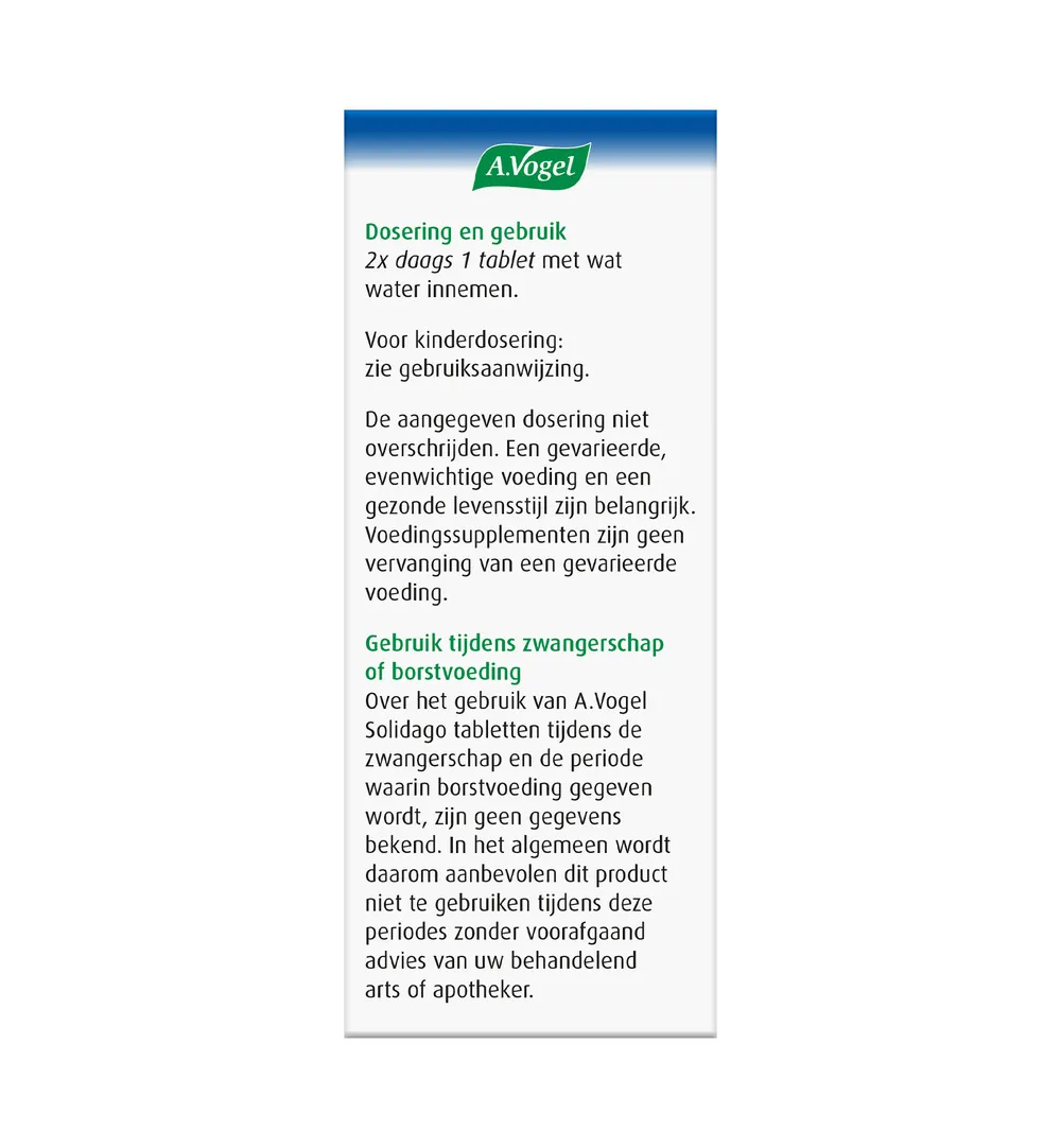 A.Vogel Solidago (60 tabletten) - image 2