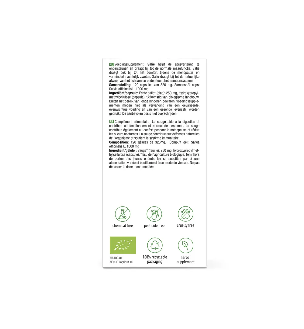 Purasana Salie/Sauge Vegan Bio (120 vega capsules) - image 2