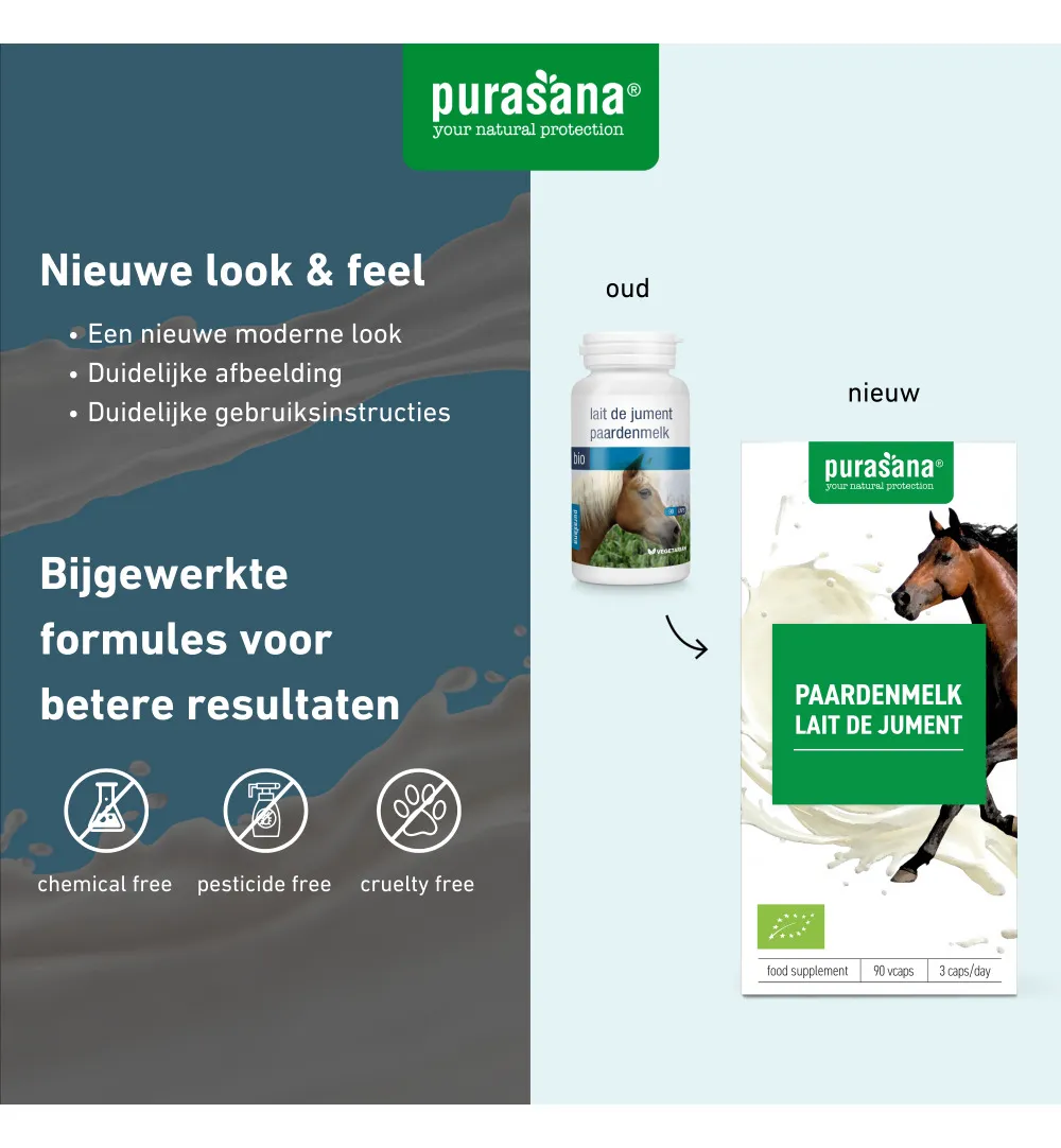 Purasana Paardenmelk Bio (90 vega capsules) - image 3